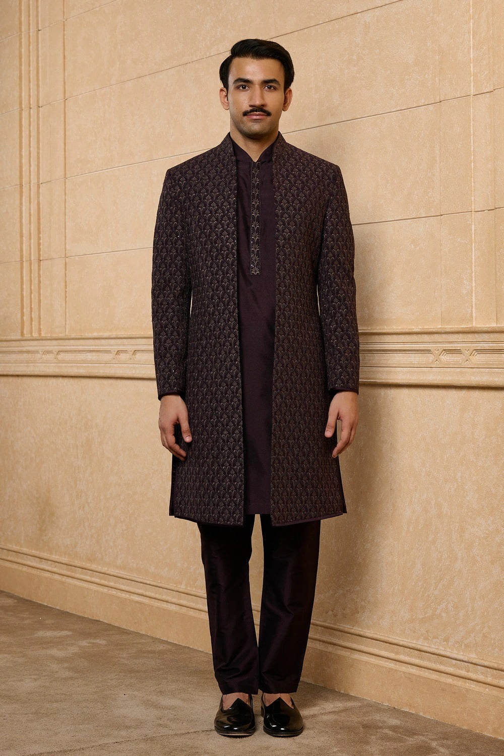 Burgundy Regal Embroidered Sherwani
