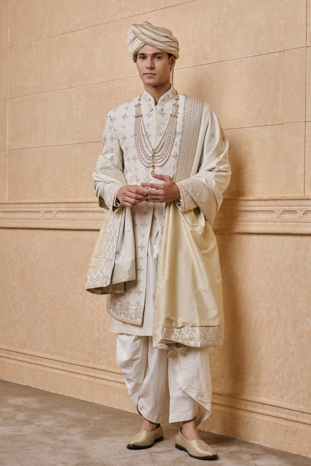 Ivory Royal Embroidered Sherwani